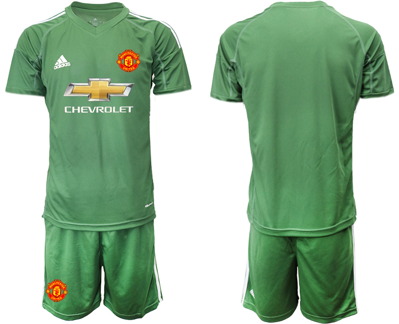 Men 2020-2021 club Manchester United green goalkeeper Soccer Jerseys->manchester united jersey->Soccer Club Jersey